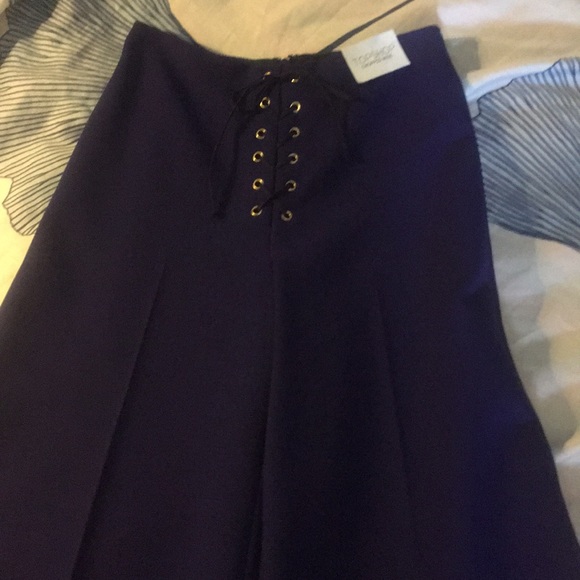 Topshop Pants - Topshop cropped wide leg pants lace up sz 4